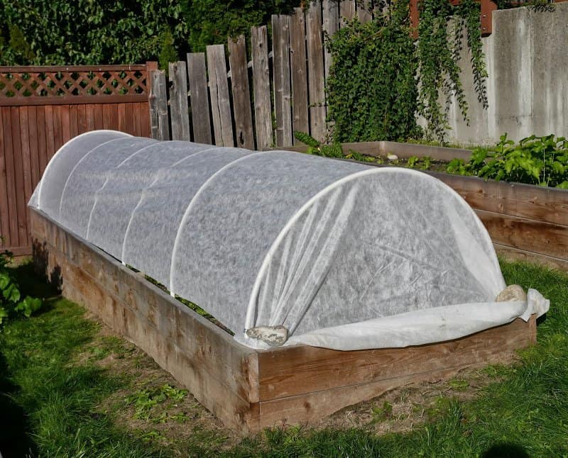 Building Hoop House for a Raised Garden Bed