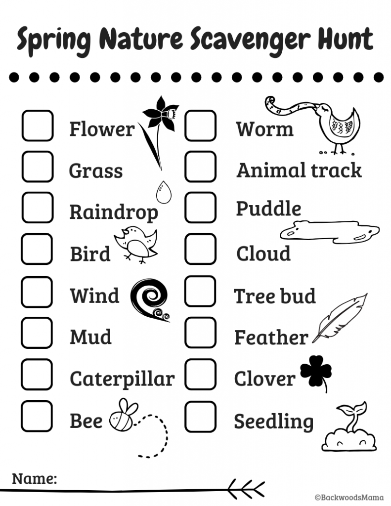 Spring Nature Scavenger Hunt
