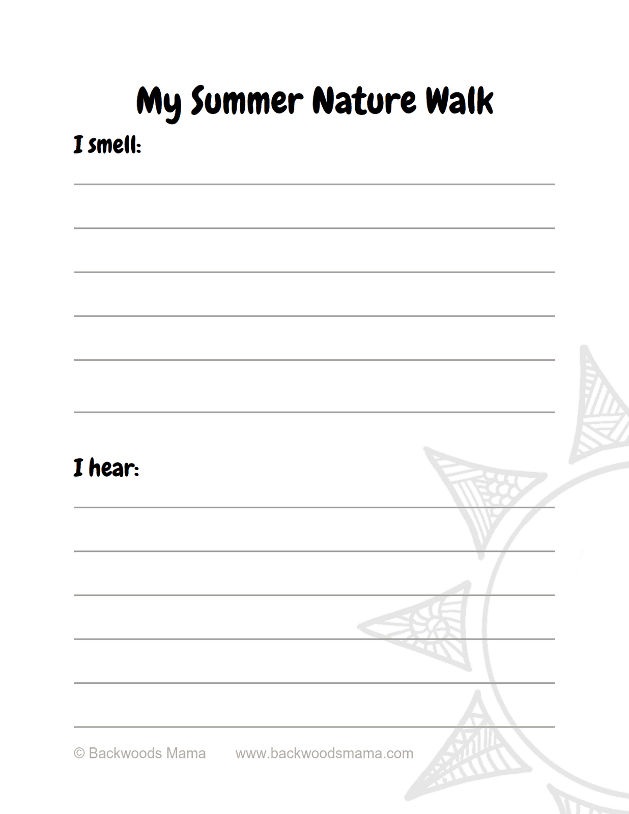 Summer Nature Journal Pages by Backwoods Mama