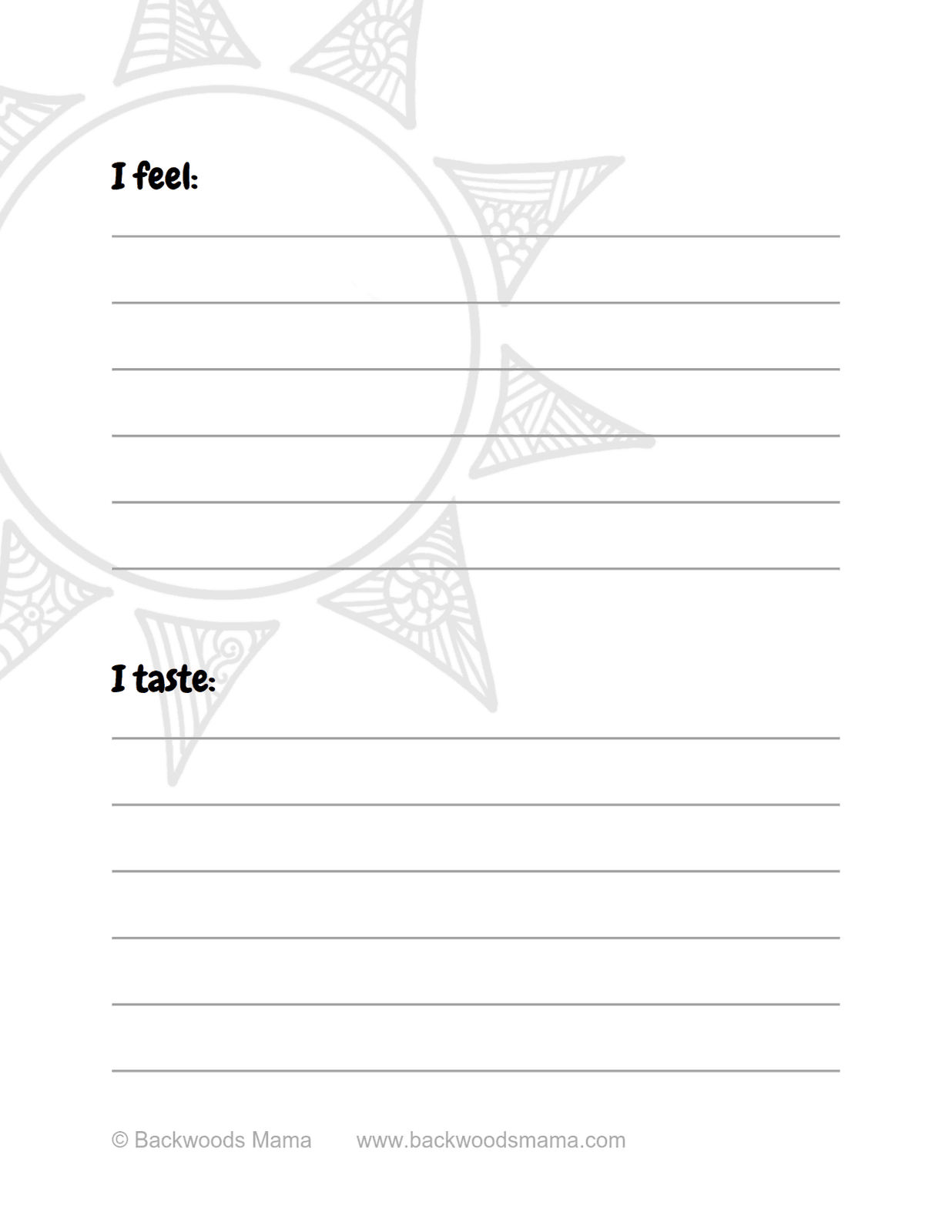 Summer Nature Journal Pages by Backwoods Mama