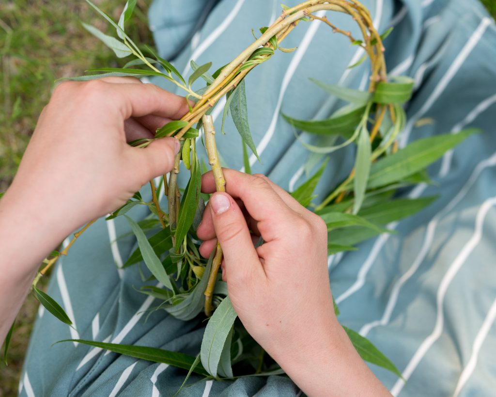 How to Make a Willow Nature Crown with Your Child by Backwoods Mama