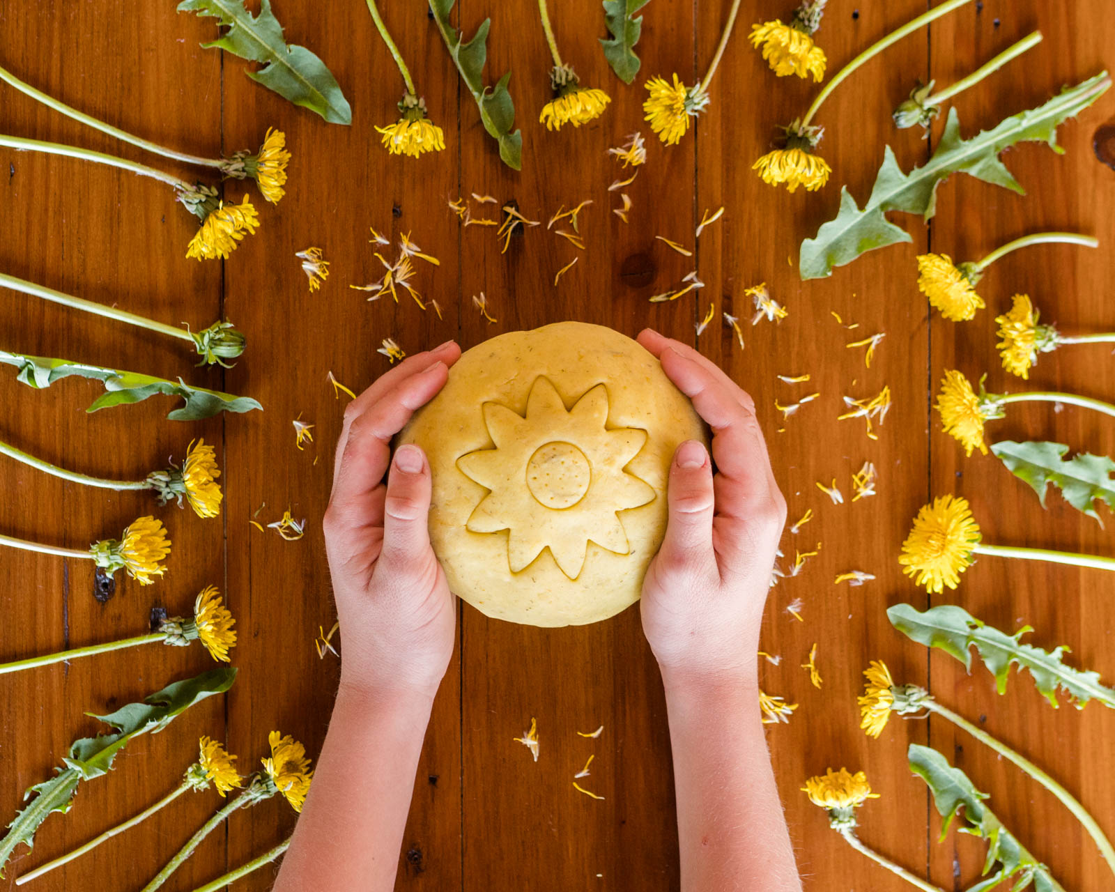 Naturally Dyed Dandelion Play Dough Recipe