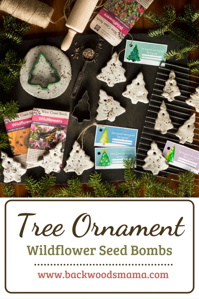How to Make Tree Ornament Seed Bombs (+ Free Printable) by Backwoods Mama