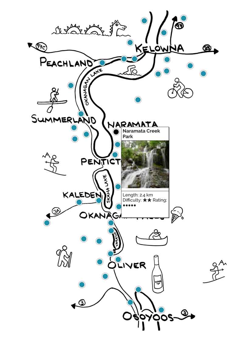 okanagan-hiking-map Josée Bergeron lists Hiking Trails in the Okanagan